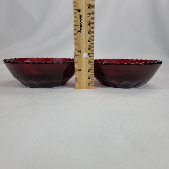 Vtg Royal Ruby Fruit Dessert Bowls - Picture 6 of 9